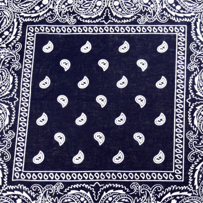 Zac's Alter Ego - Paisley marine blauw Bandana - Bleu/Blanc
